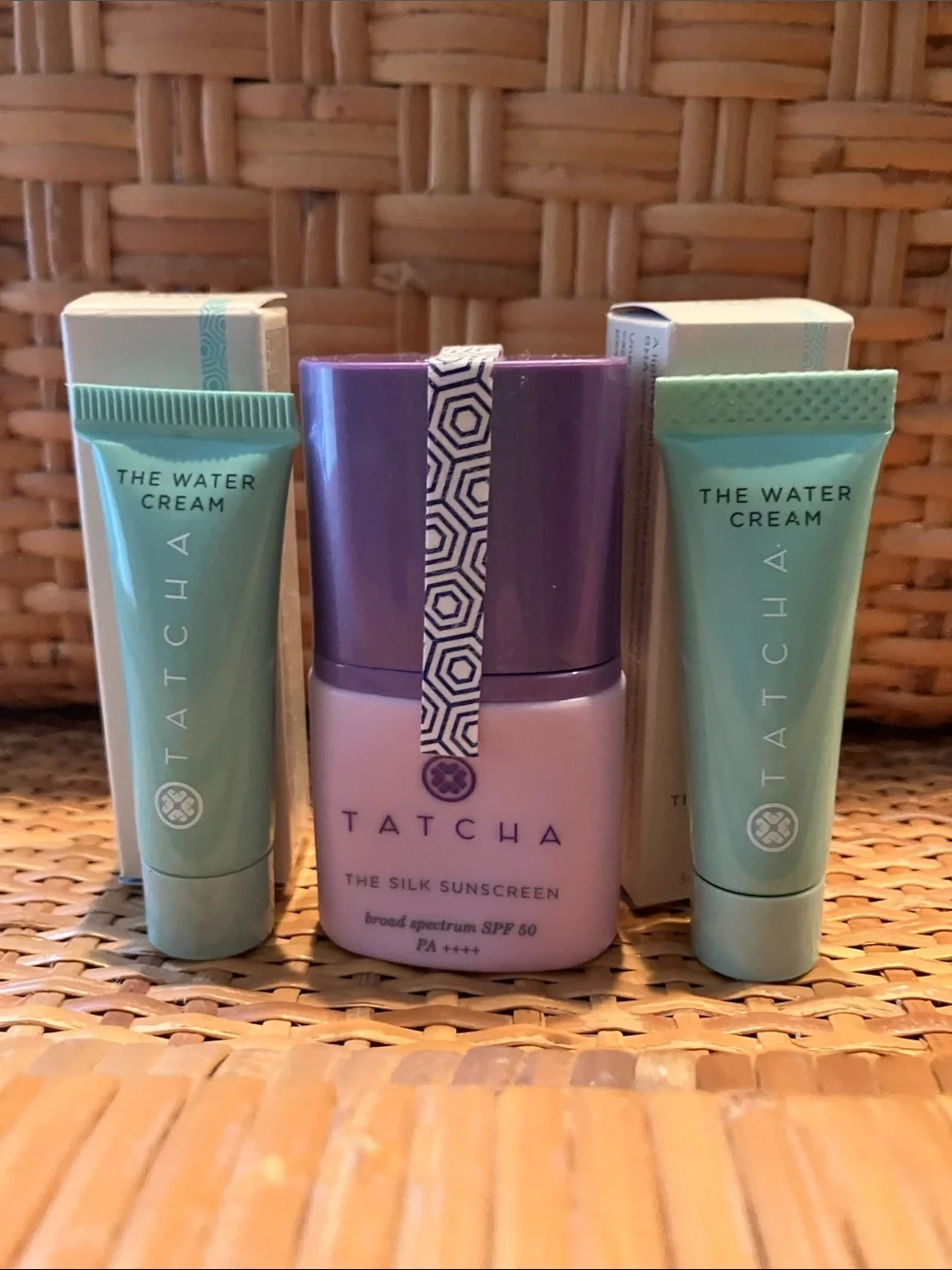 Tatcha The Silk Sunscreen &!The Water Cream Travel Set New - Picture 1 of 1
